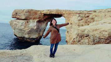 Japanese student learning and studying English in Malta